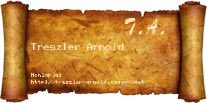 Treszler Arnold névjegykártya