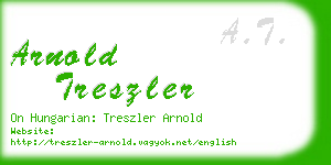 arnold treszler business card